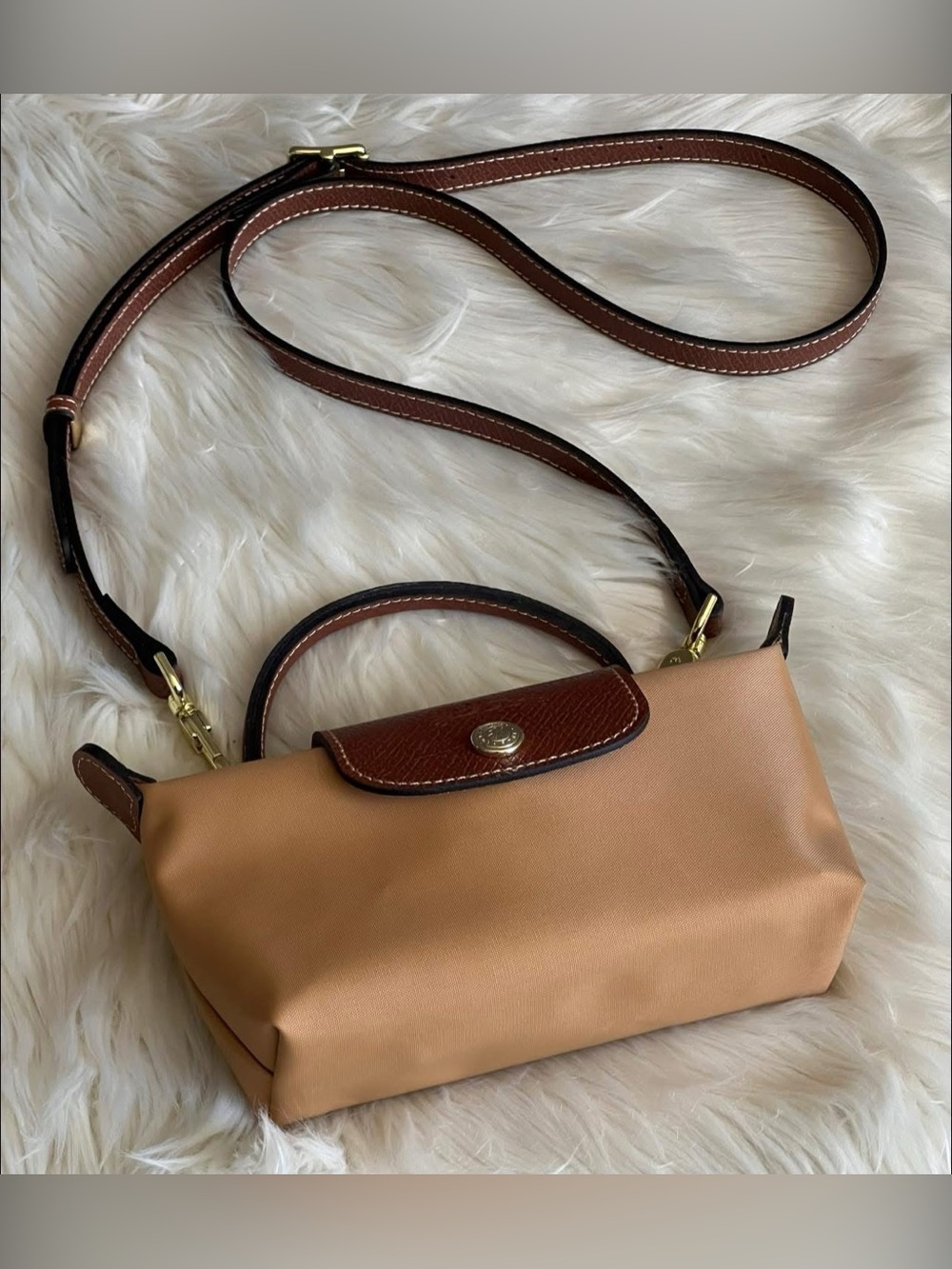 Longchamp XS Le Pliage Original Pouch with Strap - Picture 9 of 14